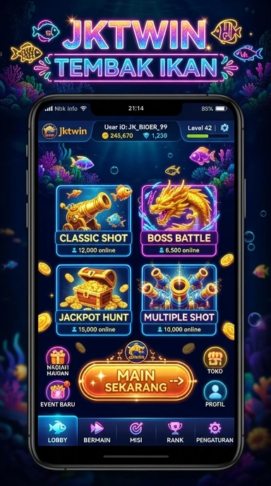 Screenshot aplikasi jktwin menampilkan antarmuka yang ramah pengguna.